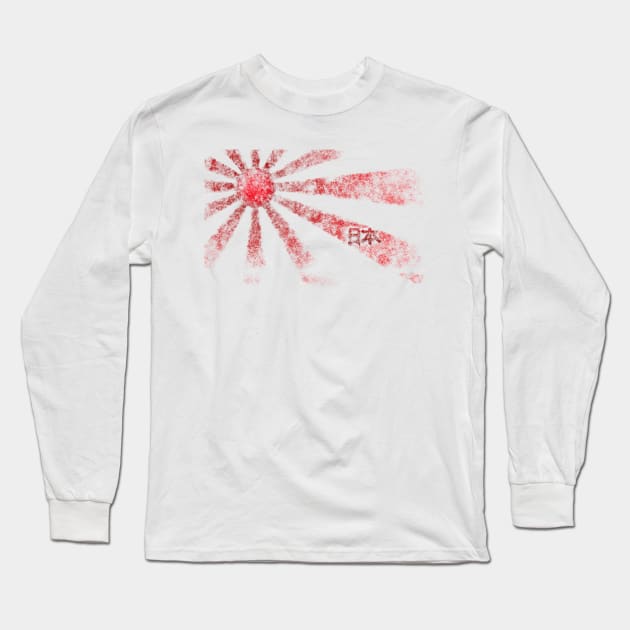 Japanese Rising Sun Long Sleeve T-Shirt by TomKayArt